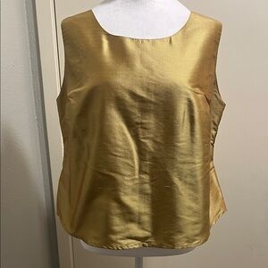 Vintage Maria Pucci couture Gold double lined silk blouse size 12